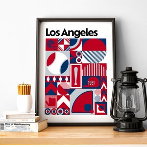 Los Angeles Baseball Wall Art of Los Angeles Poster of Angels Fan Gift of Sports Decor of Los Angeles Gift Print