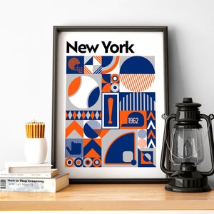 New York Baseball Wall Art of Mets Fan Gift of New York Poster of MLB Decor of New York Gift Print