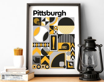 Pittsburgh Baseball Wall Art of Pittsburgh Poster of Pirates Fan Gift of Sports Decor of Pittsburgh Gift Print