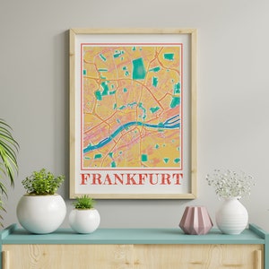 Frankfurt Map Print, Frankfurt Watercolor Print, Frankfurt Poster, Frankfurt Gifts, Frankfurt Germany, Frankfurt Wall Art