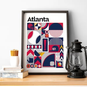 Atlanta Baseball Wall Art of Atlanta Poster of Braves Fan Gift of Sports Decor of Atlanta Gift Print