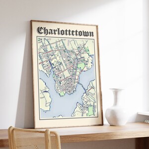 Charlottetown Map Poster, Classic Map of Charlottetown, Charlottetown PEI Print, Charlottetown Poster, Charlottetown Wall Art