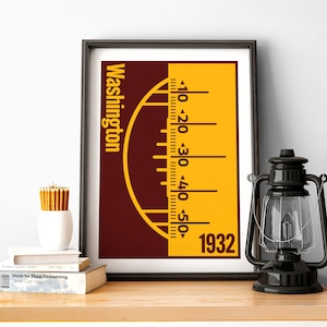 Washington Football Poster von Commanders Fan Gift of Washington Poster von Washington Gift Poster von FedExField Wandkunst von Kommandanten
