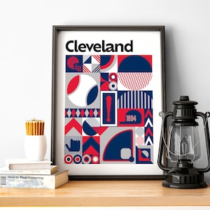 Cleveland Baseball Wall Art of Guardians Fan Gift of Cleveland Poster of Sports Decor of Cleveland Gift Print