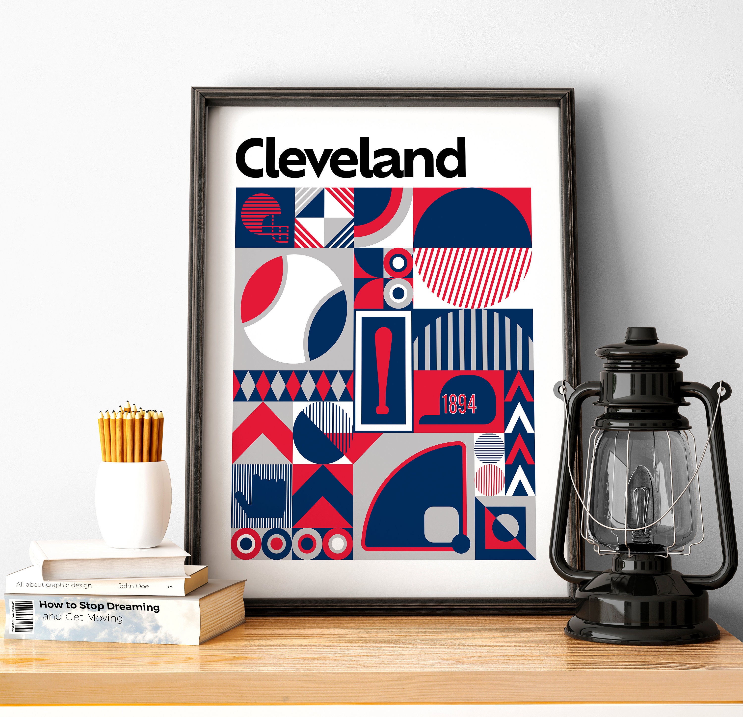 Cleveland Baseball Wall Art Of Guardians Fan Gift Of Cleveland Poster Of Sports Decor Of Cleveland Gift Print - UK