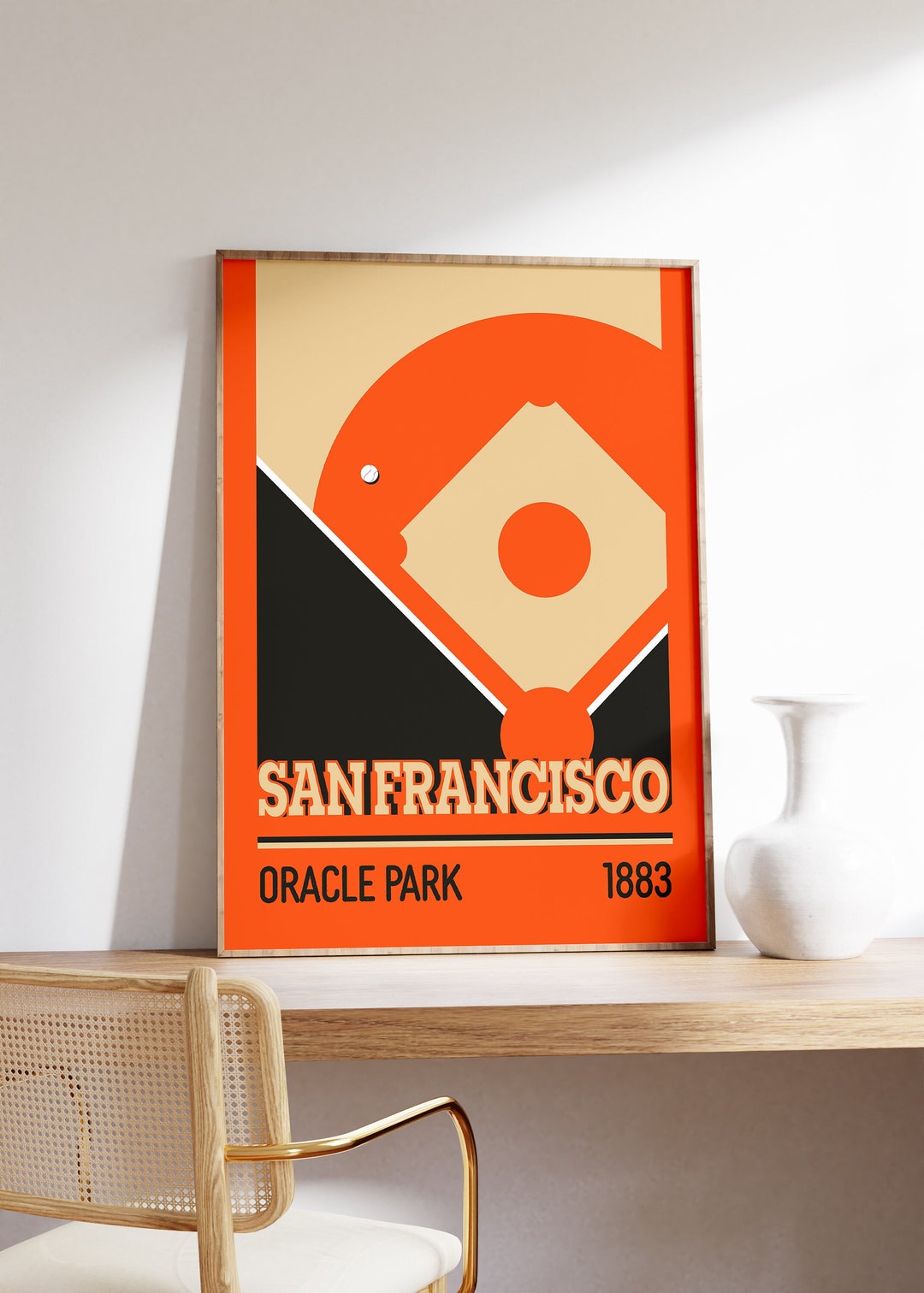 San Francisco Baseball Poster Oracle Park Print of Giants Fan Gift of ...