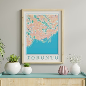 Watercolor Toronto Map Print of Toronto Ontario Painting Map of Toronto Poster of Toronto Wall Art of Toronto Gift