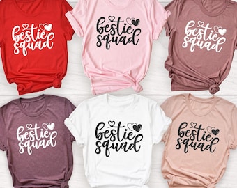 Besties Squad Matching T-Shirts: Bachelorette Party Outfit