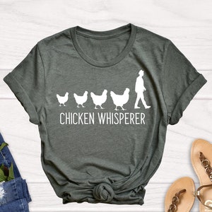 Chicken Whisperer Shirt, Chicken Shirts For Womens, Funny Farm Tees, Chicken Lover Shirts, Chicken Owner Girl Top For Mens, Country Boy Tees