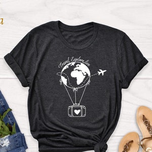 World Map Balloon Shirt: Travel Adventure Tee