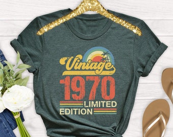 Vintage 1970 Limited Edition T-Shirt: 70th Birthday Gift