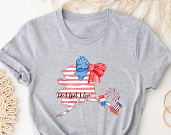 Retro Alaska State T-Shirt: Vacation Souvenir Tee