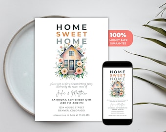 Housewarming Invitation, Editable Digital Template