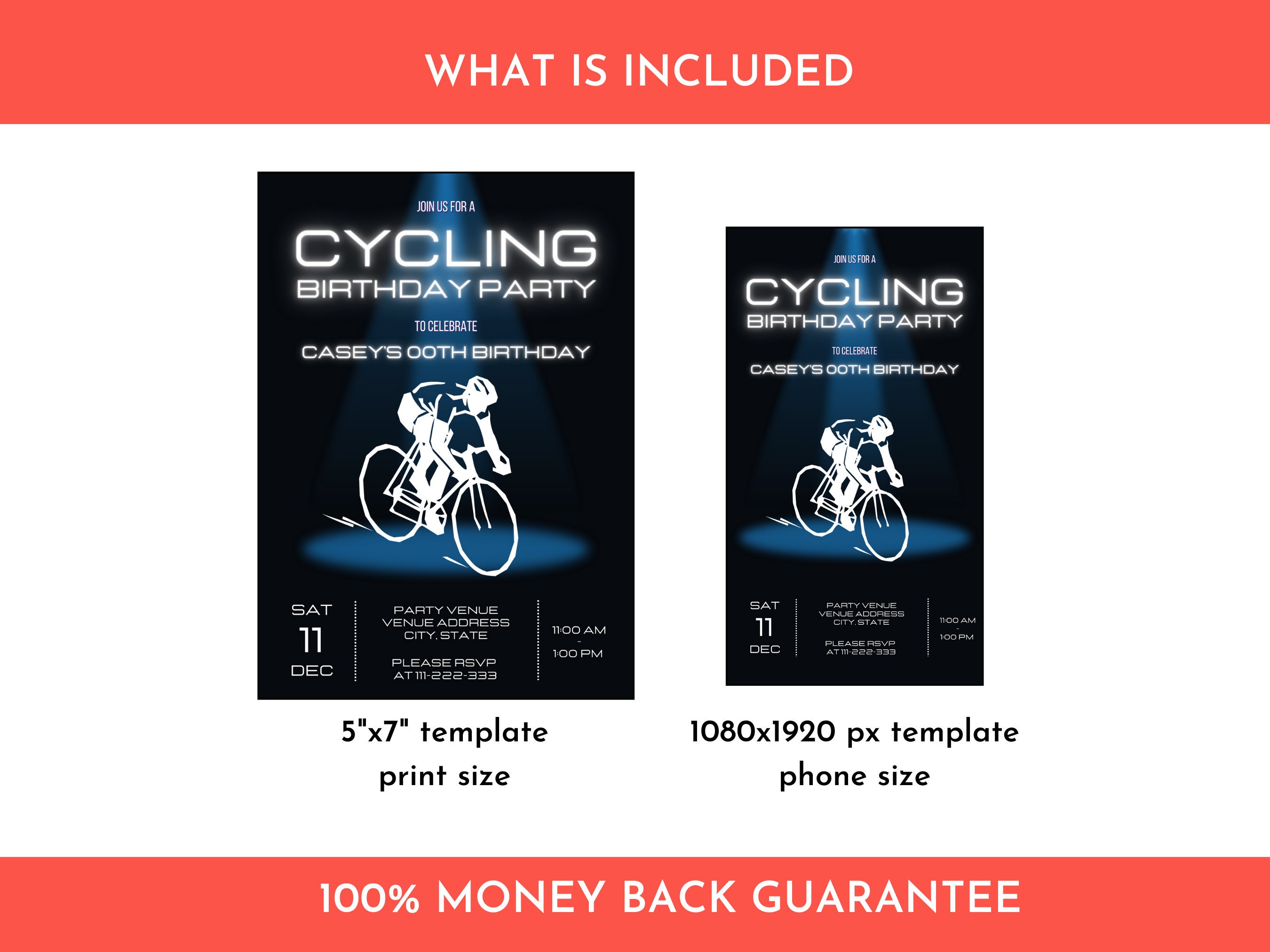 Cycling Birthday Party Invitation: Bike Theme (editable Digital ...