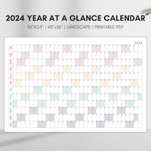 2024 YEARLY VIEW Colorful
