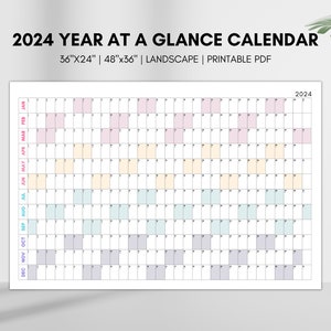 2024 YEARLY VIEW Colorful