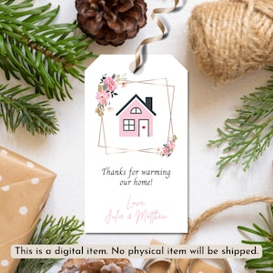 Editable Housewarming Party Thank You Tag Favor Tag Personalized DIY ...