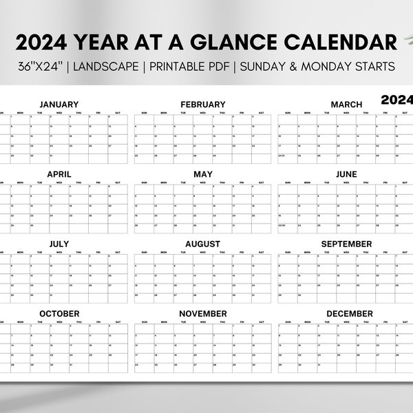 2024 Calendar File Etsy