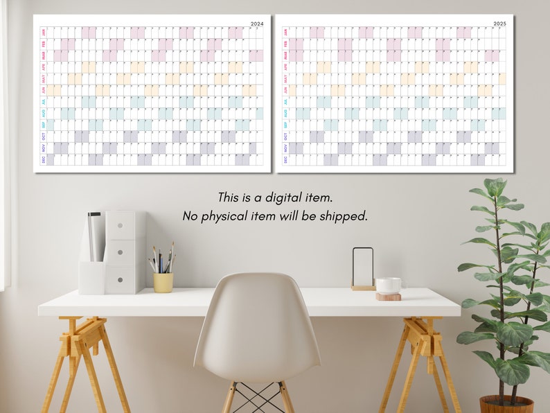2024 & 2025 Calendars, 2024 Calendar, 2025 Calendar, Large Printable