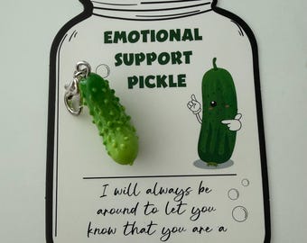 Pocket Hug Emotional Support Pickle | You’re A BIG DILL Keychain | Bag Backpack Charm