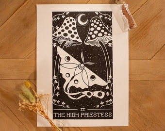 II. The High Priestess Tarot Card Print