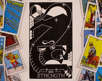 VIII. Strength Tarot Card Print