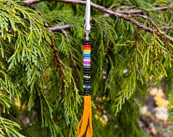 beaded cigarette holder Cigarette Inspired Beaded Cigarette Holder, Indigenous Smoke Holder, Native  American Beaded Cigarette Holder