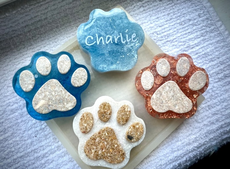 Paw Prints Ashes Keepsake Pet Ashes Dog Ashes Memorial Cat - Etsy - Example Dog Ashes '
