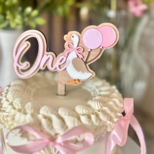 Silly Goose Cake Topper, One Silly Goose Cake Topper, First Birthday Cake Topper, Goose Cake Topper, Silly Goose Birthday Decor, Duck Decor