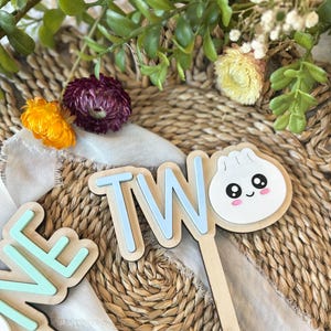 One Little Dumpling Cake Topper, Dumpling Birthday Decor, One Topper, Two Topper, Smash Cake, Second Birthday Decor, First Birthday Decor