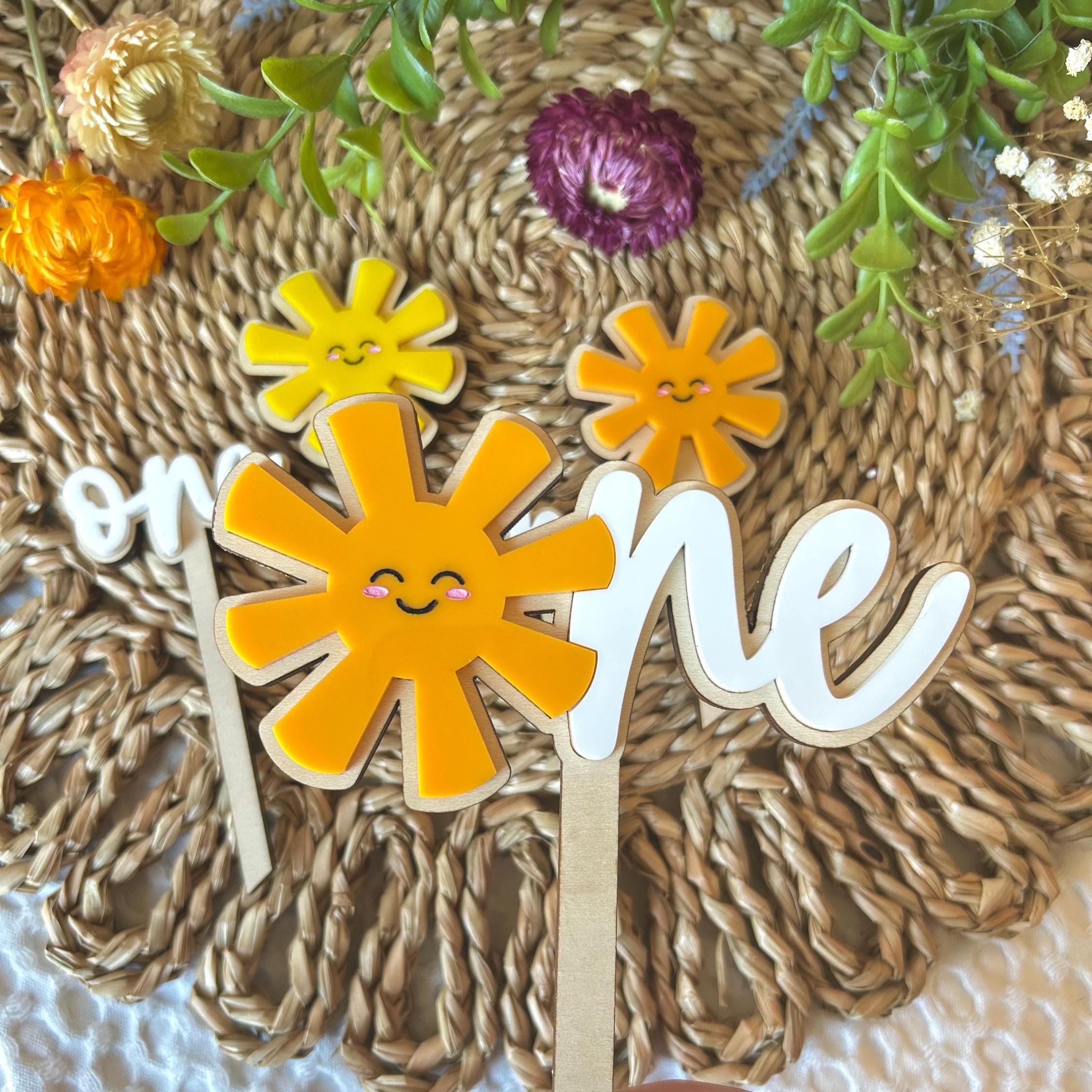 Sun Cake Topper, One Cute Beach Babe Cake Topper, First Trip Around the ...