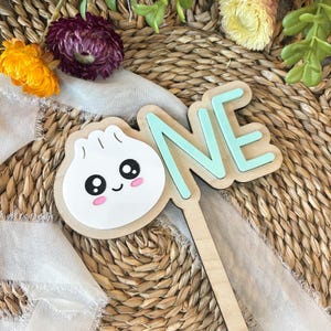 One Little Dumpling Cake Topper, Dumpling Birthday Decor, One Topper, Two Topper, Smash Cake, Second Birthday Decor, First Birthday Decor