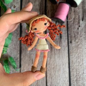 Amigurumi Miniature Jelin , Handmade Knitted , Crochet Doll (9cm)