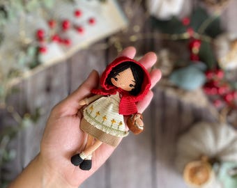 赤ずきんちゃんの木製人形、ポーランド製、7インチ、70年代、 - Etsy 日本