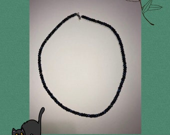 black cat halloween necklace