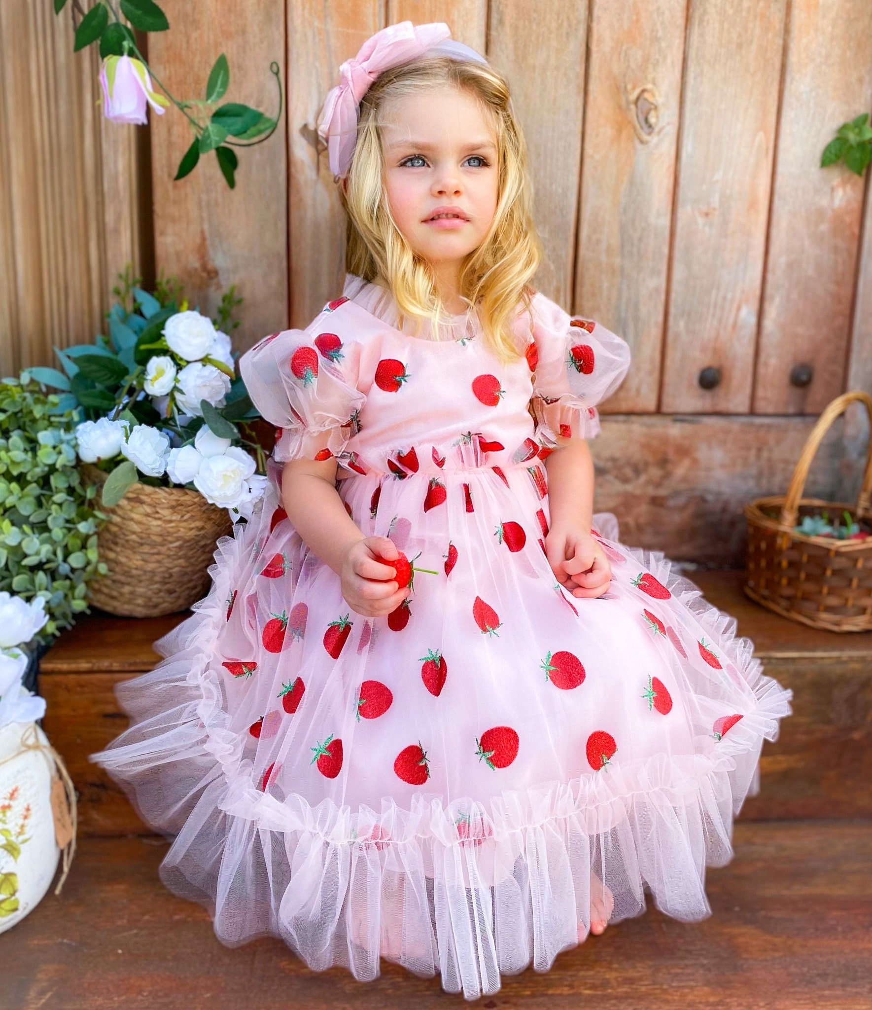 Strawberry Costume Baby Girl Strawberry Romper Strawberry Romper