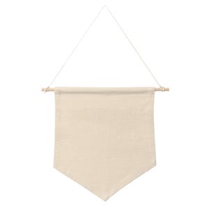 Beige Blank Pennant Banner, Canvas Pin Display, Canvas Wall Flag, Badge Display, Enamel Pin Display, Pin Collection