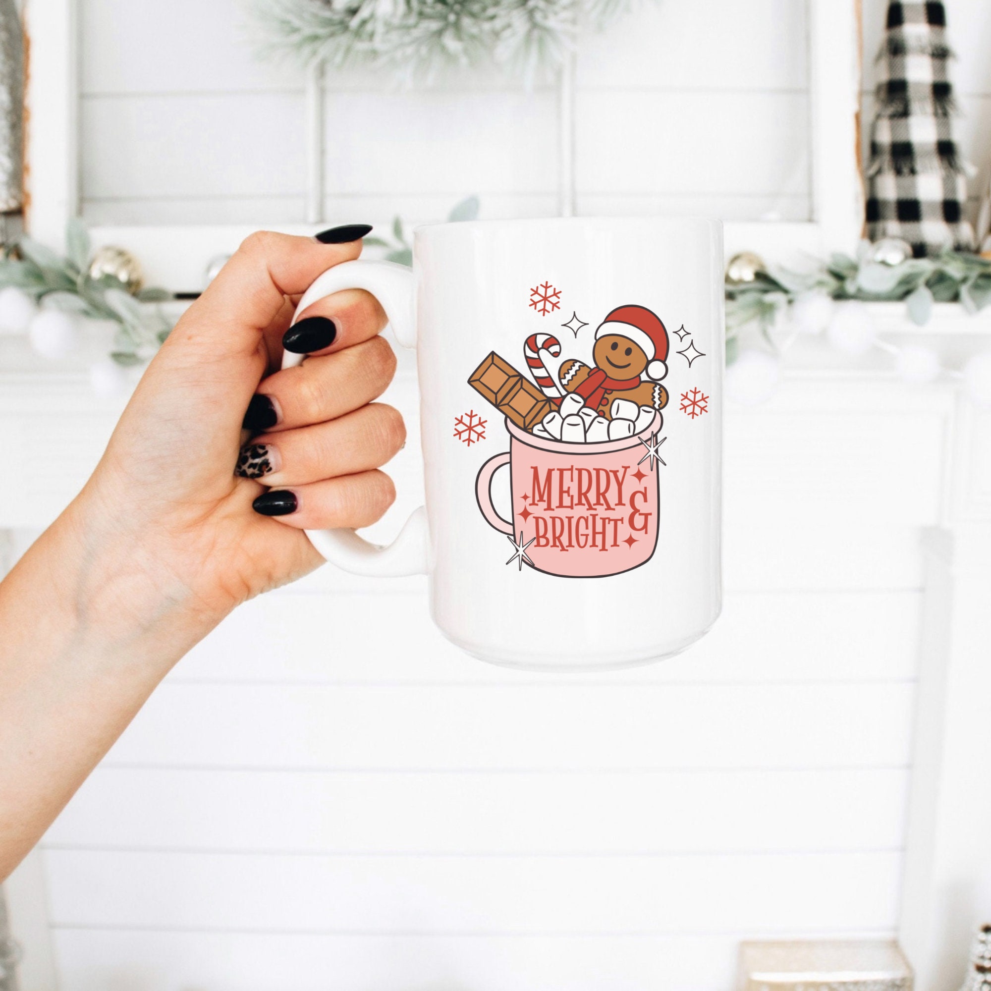 Gingerbread Crew Mug, Gingerbread House, Cute Christmas Coffee Mug