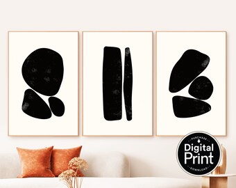 印刷可能な幾何学的な現代的なミニマルな壁アート、ミッドモッドプリントグラフィックデジタル装飾、デジタルダウンロード