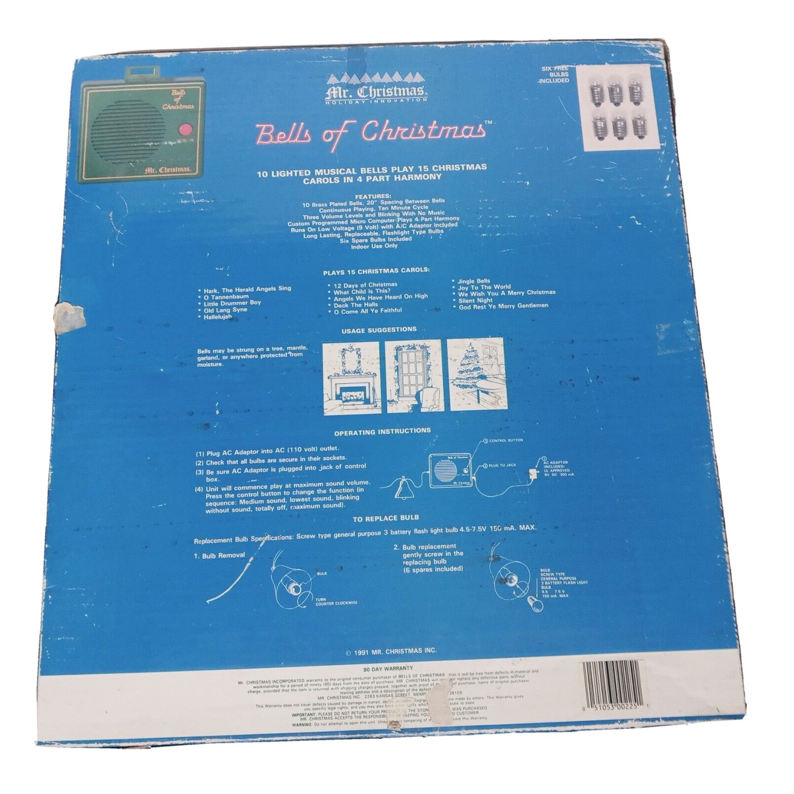 Vintage 1990's Mr. Christmas 10 Lighted Brass Musical Etsy