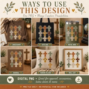 Rustic Crosses PNG Distressed Christian Cross Clipart Western Faith Sublimation Jesus Lover Digital Download Country Buffalo Plaid Autumn image 17