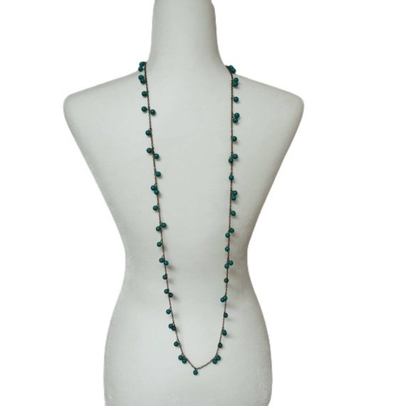 Turquoise Beaded Necklace Southwestern Gold Tone … - image 5