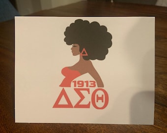 Delta Sigma Theta/Sister thank you card/DST/Sorority Note Card/Notecard (Blank)