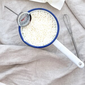 You can make a professional kit adding a thermometer, a whisk and a metal saucepan to melt the wax.