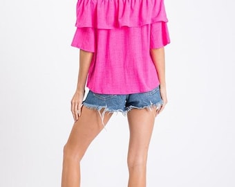 Off the Shoulder Pink top