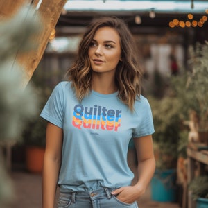 Cute Retro Quilter Shirt, Sewing T-Shirt, Funny Quilting Shirt, Funny Quilter Gift, Gift for Quilter