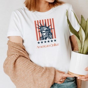 Camisa de costura American Quilter, camiseta acolchada, camisas para mujer, camisa amante de la costura, lindo regalo de costura