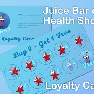 SD Juice Bar Lojalitetskort