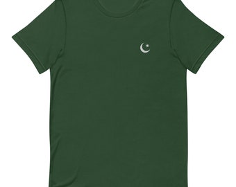 Airways Apparel Pakistan Crescent Moon and Star Embroidered T-Shirt