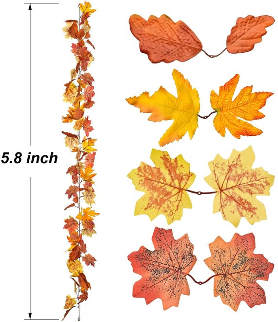 Dolicer Artificial Maple Leaf Branch Autumn Leaves 2 Pcs Fall Maple Leaf Stem for Home Kitchen Christmas Festival Thanksgiving Autumns Decoration Dolicer Artificial Maple Leaf Branch Autumn Leaves 2 Pcs Fall Maple Leaf Stem for Home Kitchen Christmas Festival Thanksgiving Autumns Decoration